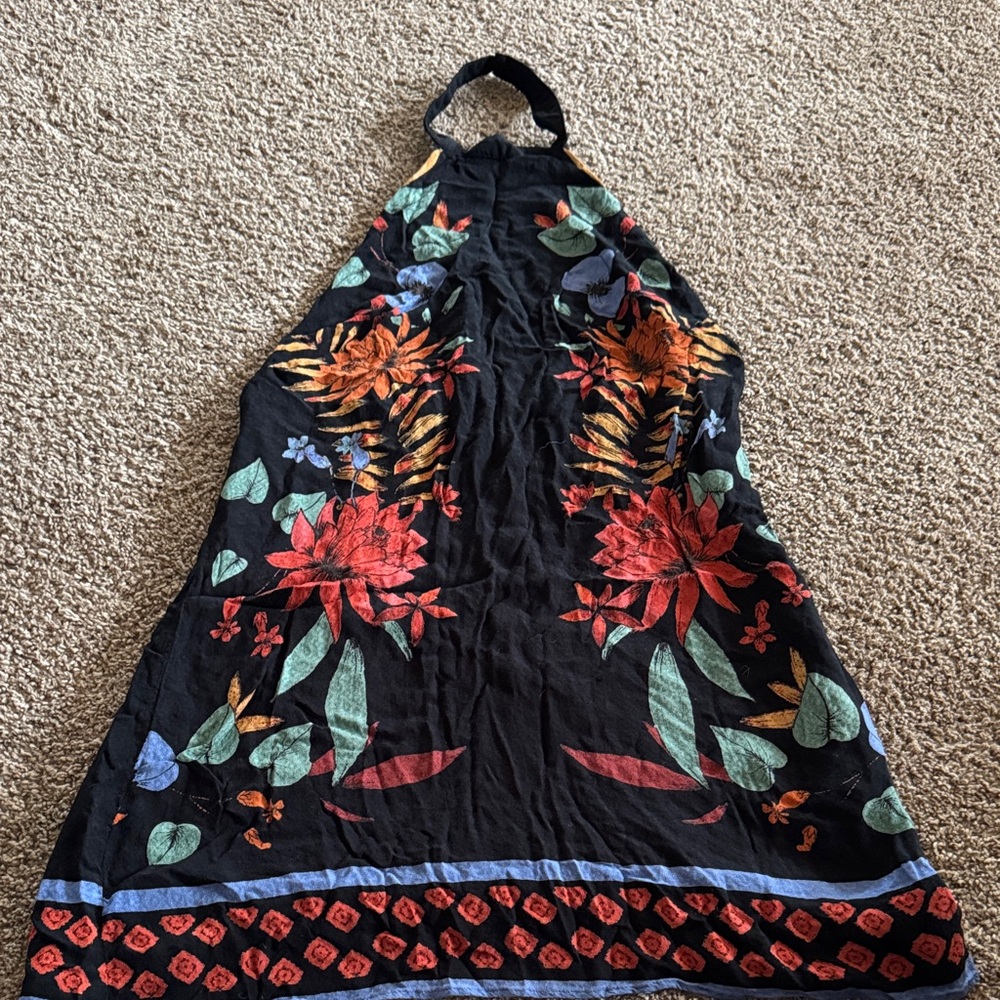 Urban Outfitters Floral Black Halter Dress